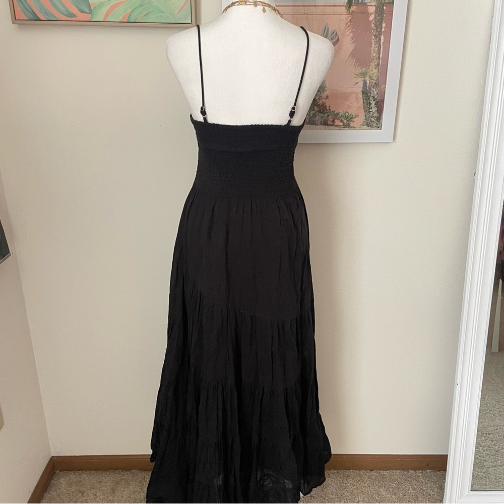 Free People Sundrenched Solid Maxi Dress in Black Size XS - Picture 11 of 11